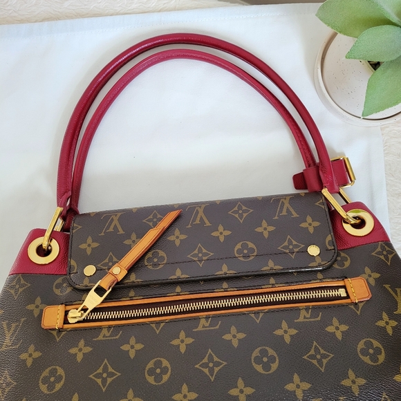 💕Beautiful DISCONTINUED Tote Bag LOUIS VUITTON Olympe MM Monogram MAGENTA - Picture 4 of 16